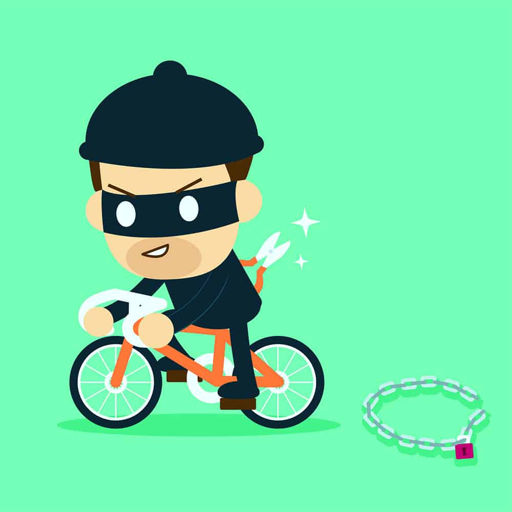 Bicycle thief stealing bike bike theft