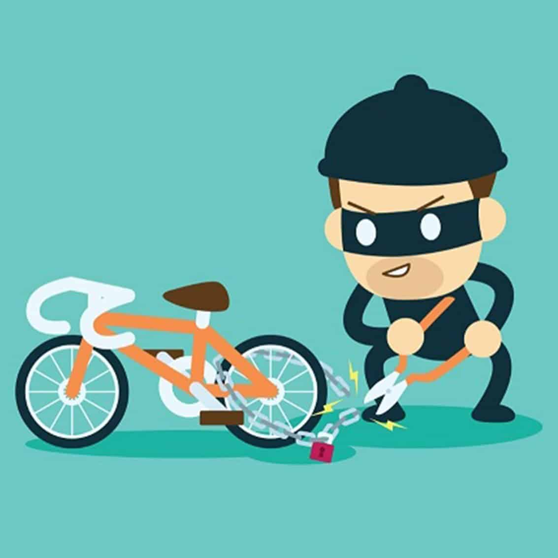 Bike Thief Cartoon Stealing