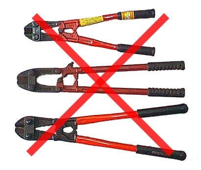 can you cut a kryptonite lock with bolt cutters