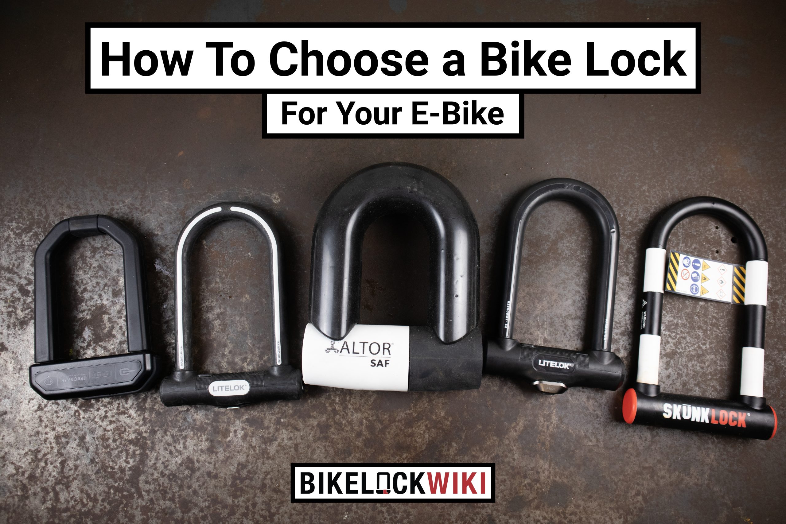 Five different bike locks suitable for e-bikes